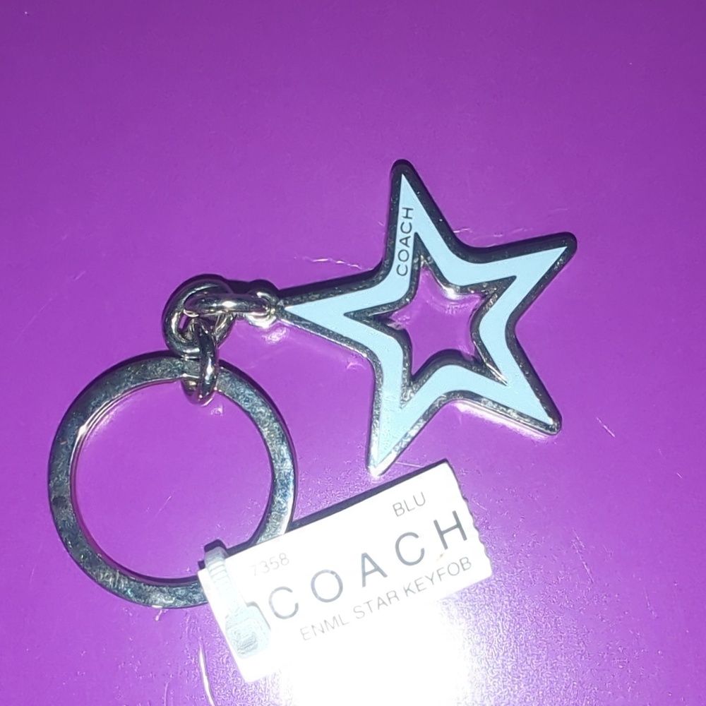 Coach Blue Star Key Fob